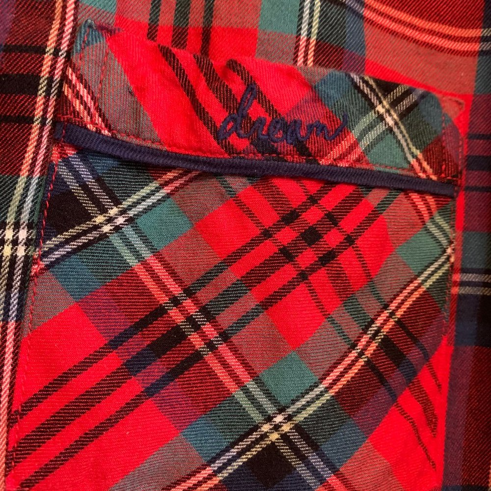 Victoria's Secret Red Plaid Flannel Pajama Top - Picture 4 of 5